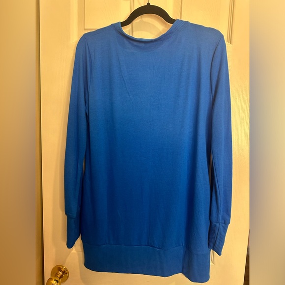 NEW Women’s Zenana Ocean Blue Snap Front Cardigan Women’s Med-Lg Long Sleeve - Picture 4 of 4